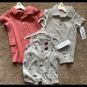NWT Baby Boy’s Carters 3 Month-3 Rompers Set